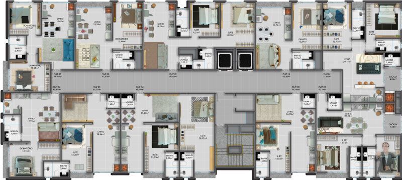 Apartamento 50m² com 1 e 2 suítes em Itapema — foto 13