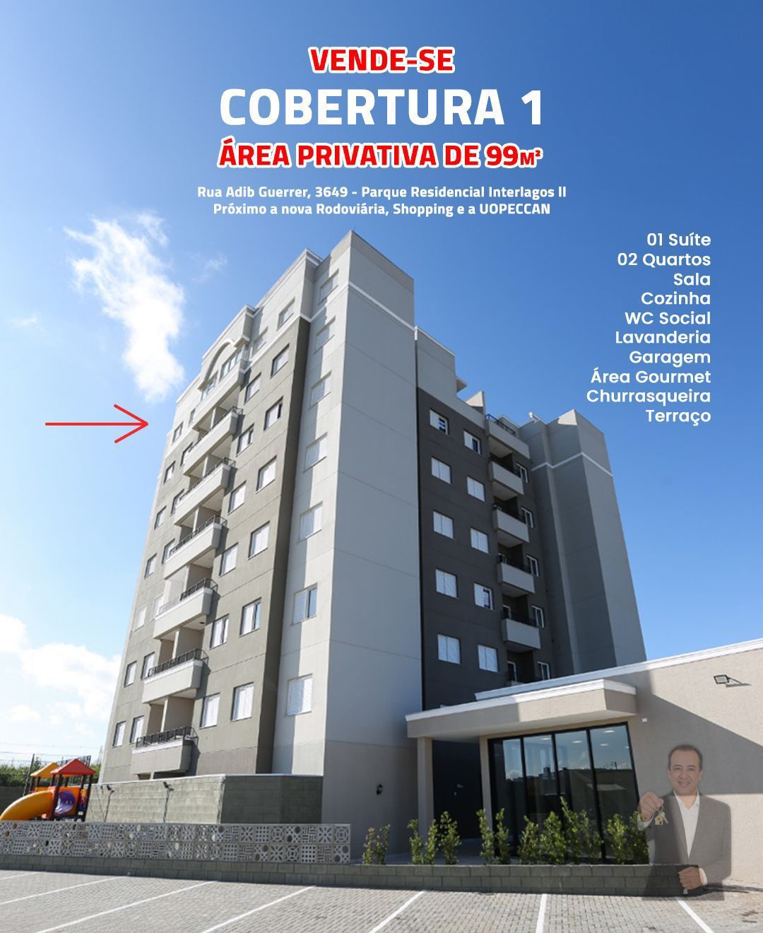 Apartamento 99m² com 1 suíte e 2 quartos - Parque Residencial Interlagos II — foto 2