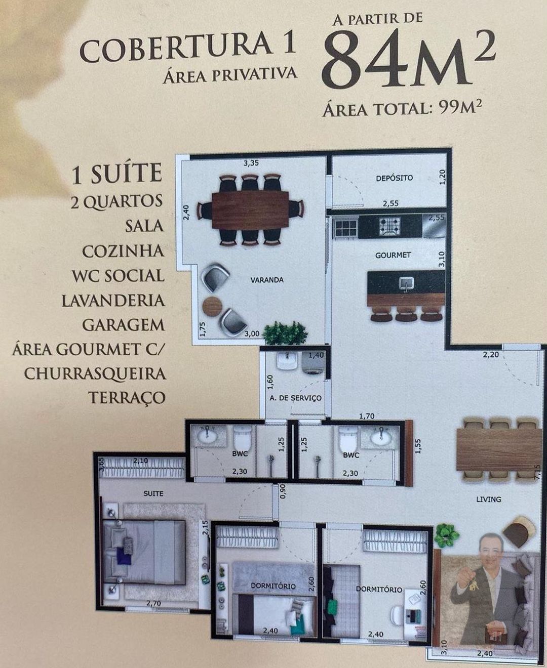 Apartamento 99m² com 1 suíte e 2 quartos - Parque Residencial Interlagos II — foto 5
